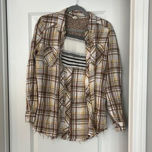 Free people plaid shirt